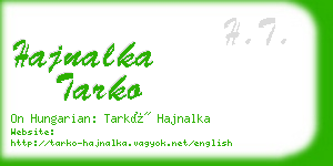 hajnalka tarko business card